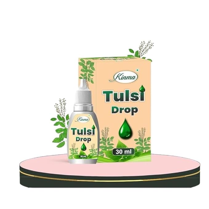 KINMA Tulsi Drops - 30 ml | Natural Immunity Booster with Goodness of Five Types of Tulsi | Herbal life | Oral Health | Digestion | Cough and Cold Relief