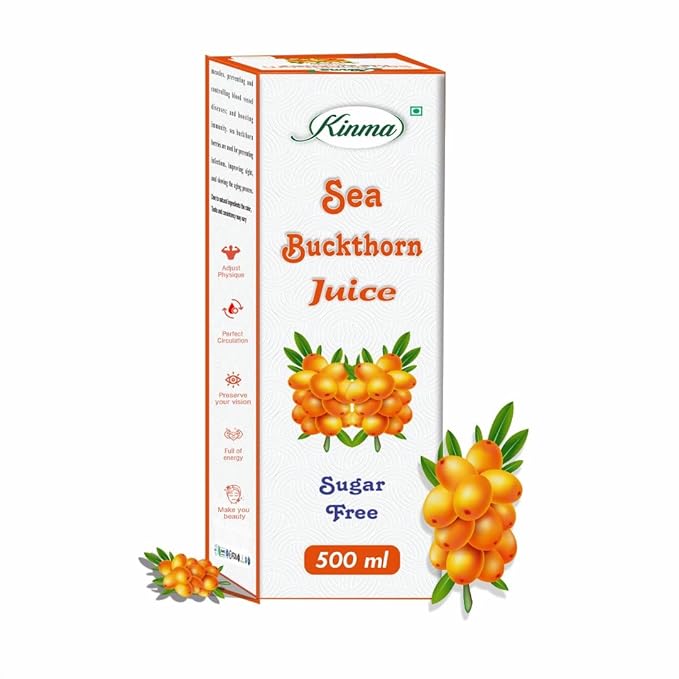 KINMA Himalayan Sea Buckthorn Pulp Concentrate 300ml | Rich in Omega 3, 6, 7, 9 & Vitamin C | Natural Immunity Booster | Antioxidant | No Added Sugar | Supports Skin & Heart Health