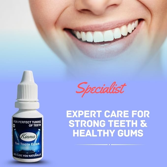 KINMA Natural Tooth & Gum Elixir | Herbal Oral Care | All-in-One Solution for Toothache Relief, Gum Strengthening, Sensitivity Protection & Bad Breath Control