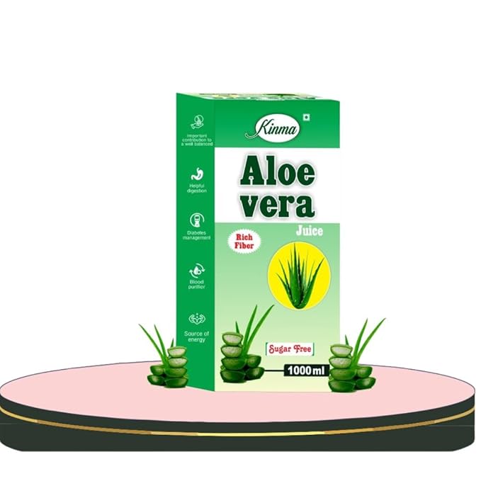 KINMA Aloe Vera juice 1L | All Natural tonic for Immunity, Good For Liver & Digestive Health | Immunity Booster | Glowing Skin & Hair Health
