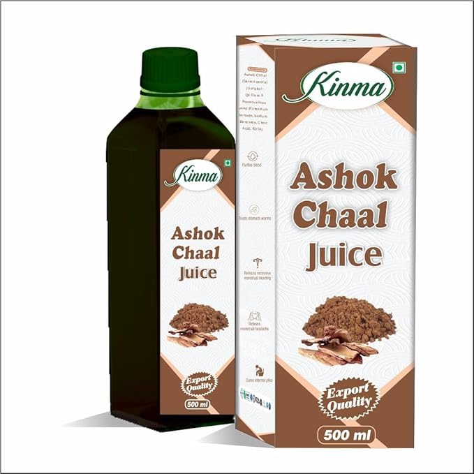 KINMA Ashok Chaal Juice | Ayurvedic Herbal Supplement for Menstrual & Hormonal Health | 500 ml