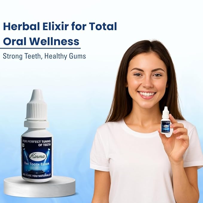 KINMA Natural Tooth & Gum Elixir | Herbal Oral Care | All-in-One Solution for Toothache Relief, Gum Strengthening, Sensitivity Protection & Bad Breath Control